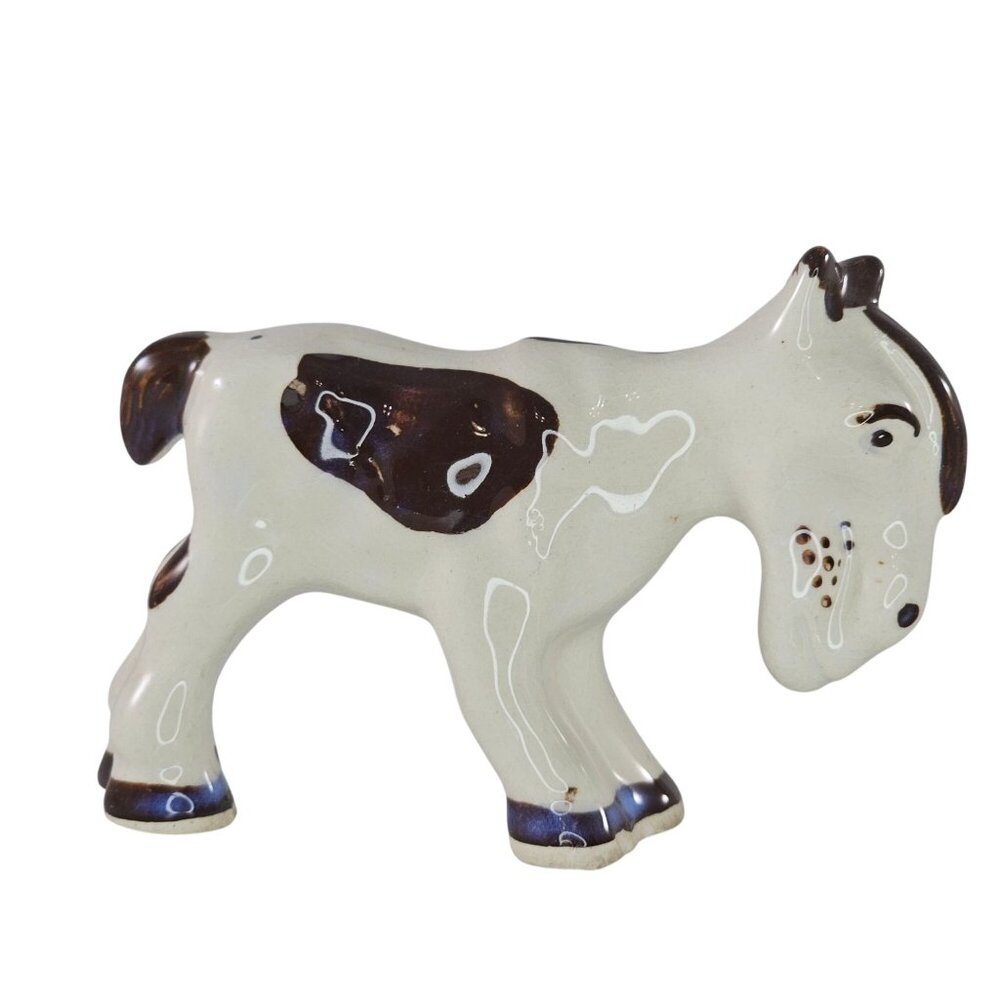 Vintage Quality Japan Brown Spotted Ceramic Horse Figurine